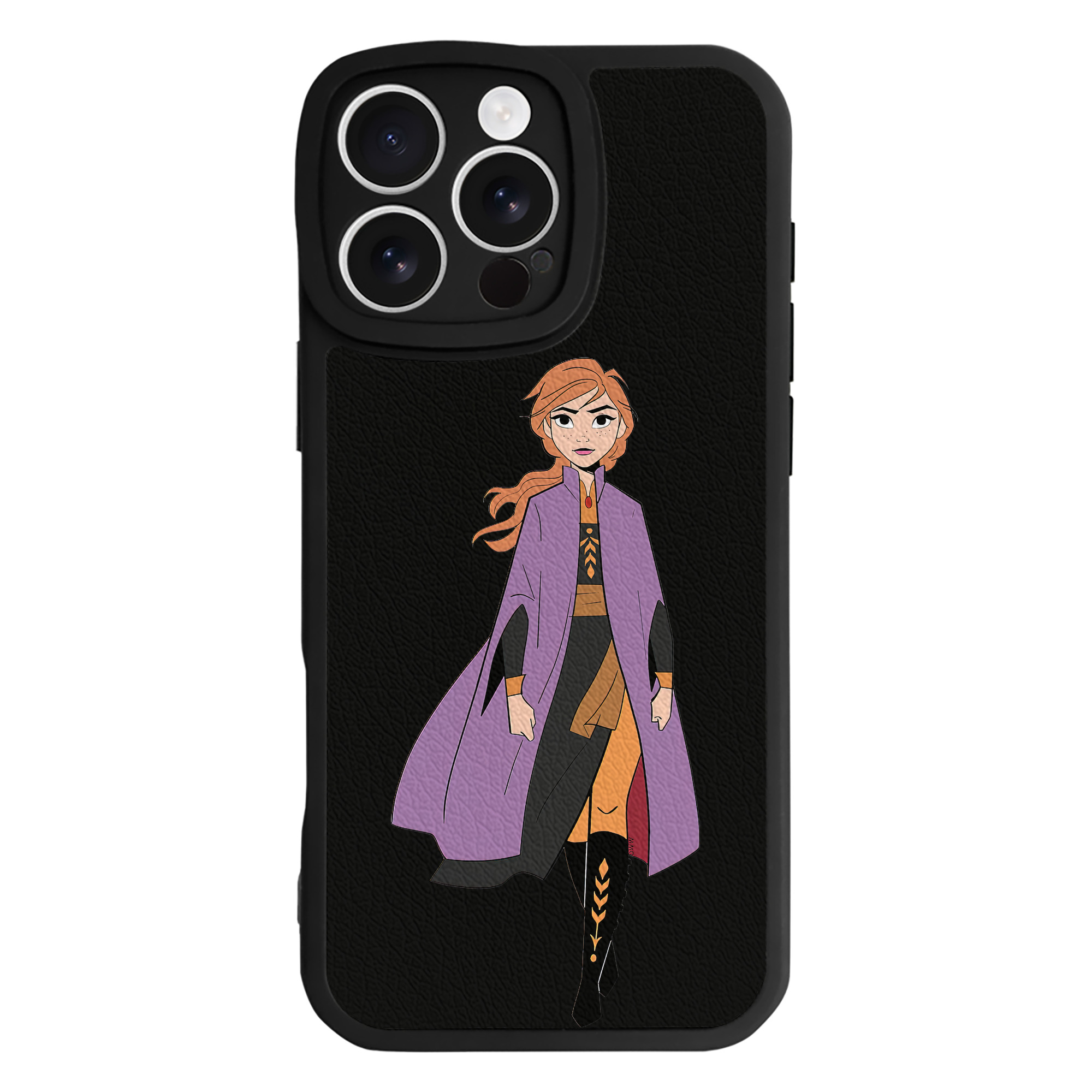 （画像用） アナと雪の女王 アンナ エルサ Frozen Anna Elsa 【iPhone 16シリーズ対応】シリコンスマホケース（レザー調） 材質：シリコン